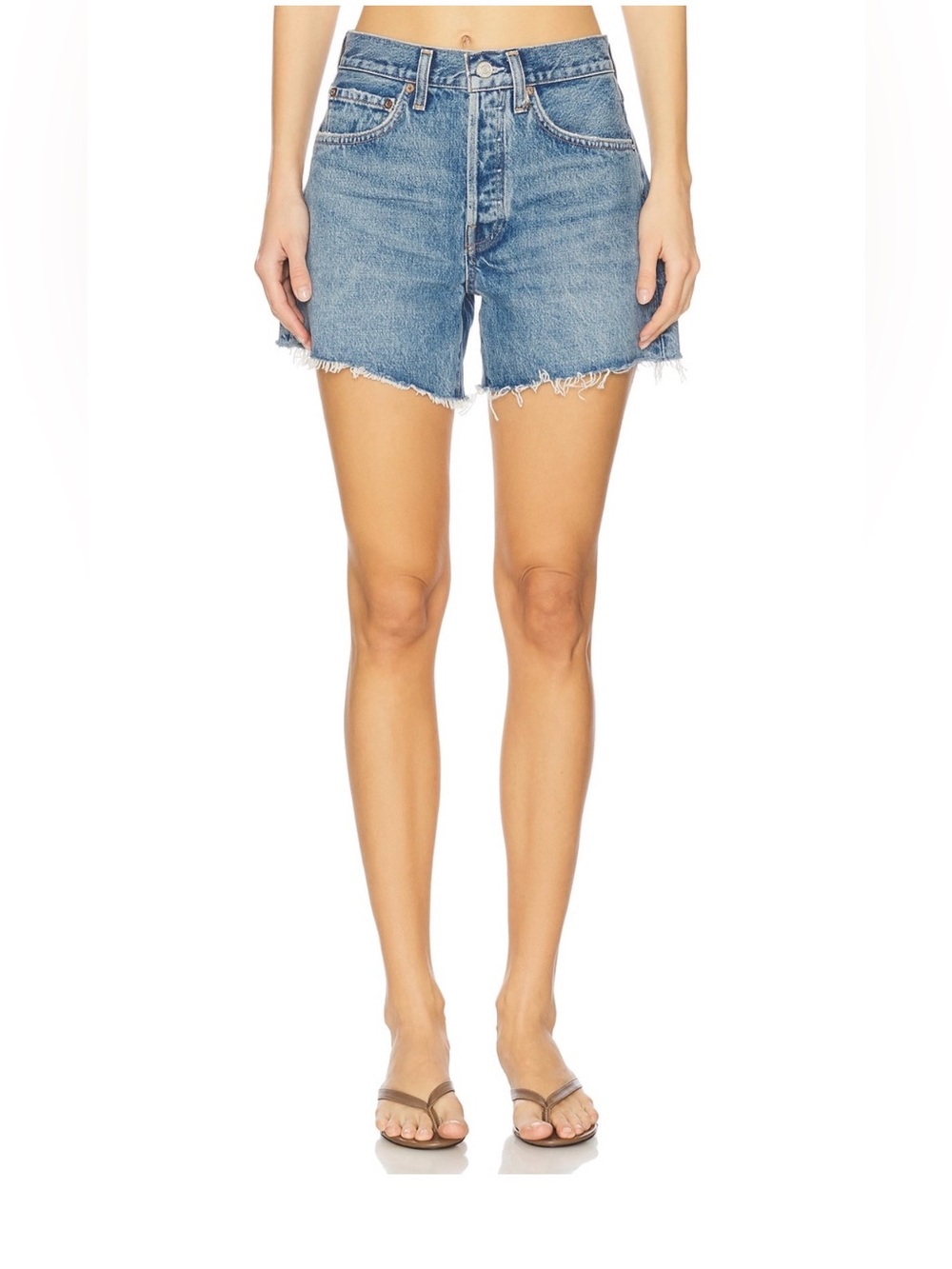 Title
AGOLDE Parker Long Denim Shorts Fairway Size 27